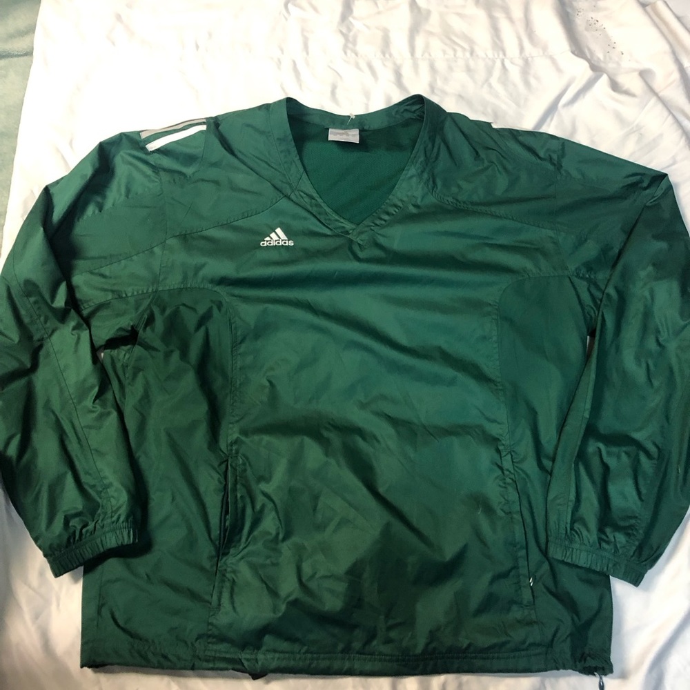 Green adidas windbreaker
